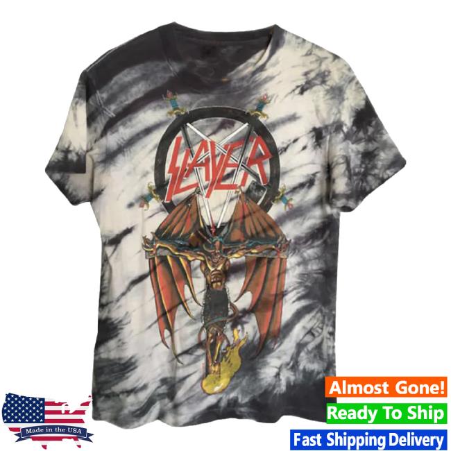 Trending Slayer Merch Store Crucified Demon Tie Dye Shirt Slayer Shop Trending Slayer Merch Store Crucified Demon Tie Dye Shirt Slayer Shop