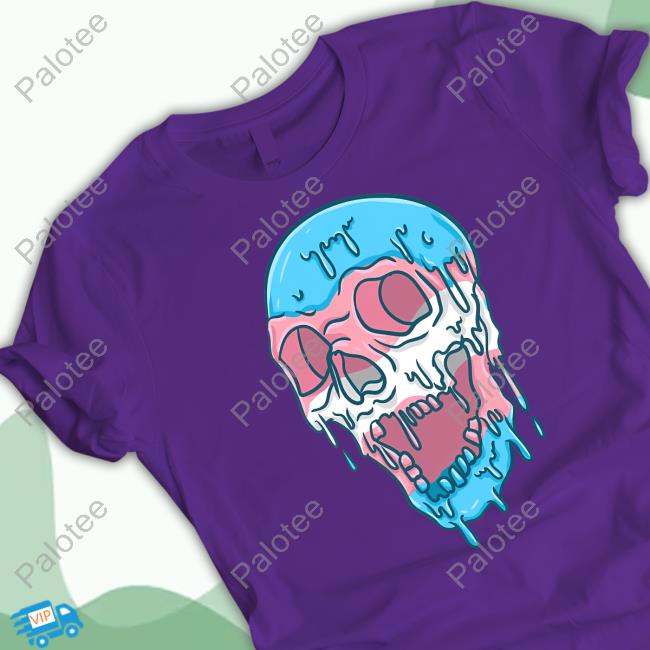 Dripping Trans Pride Skull Transgender Long Sleeve Dripping Trans Pride Skull Transgender Long Sleeve