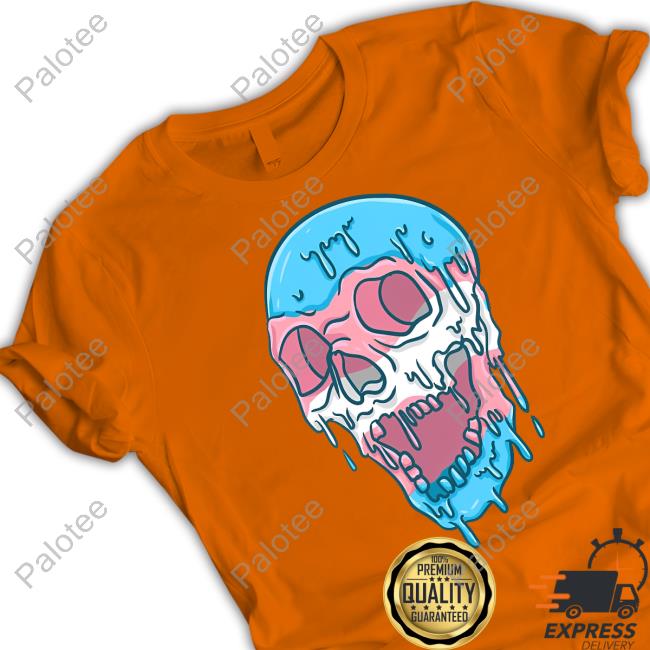 Dripping Trans Pride Skull Transgender Long Sleeve Dripping Trans Pride Skull Transgender Long Sleeve