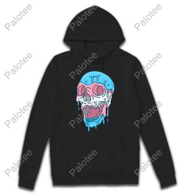 Dripping Trans Pride Skull Transgender Long Sleeve Dripping Trans Pride Skull Transgender Long Sleeve