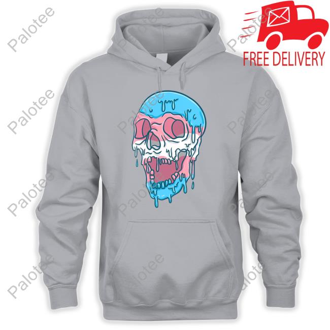 Dripping Trans Pride Skull Transgender Long Sleeve Dripping Trans Pride Skull Transgender Long Sleeve